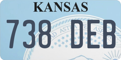 KS license plate 738DEB