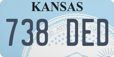 KS license plate 738DED