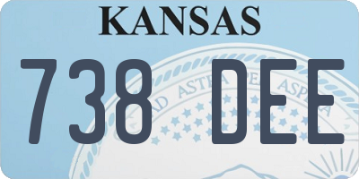 KS license plate 738DEE
