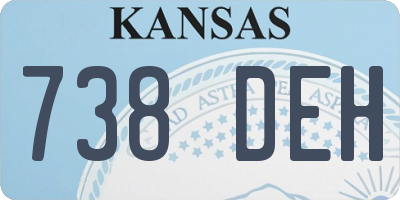 KS license plate 738DEH