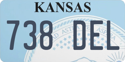 KS license plate 738DEL