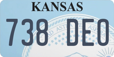 KS license plate 738DEO