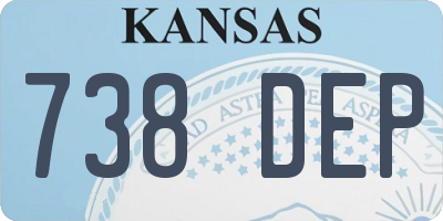 KS license plate 738DEP