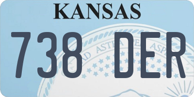 KS license plate 738DER