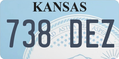 KS license plate 738DEZ