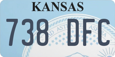 KS license plate 738DFC