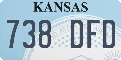 KS license plate 738DFD