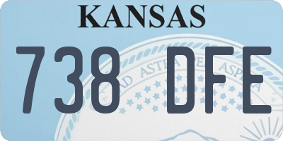 KS license plate 738DFE
