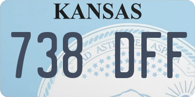 KS license plate 738DFF
