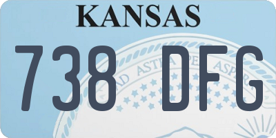 KS license plate 738DFG