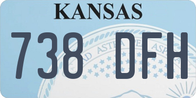 KS license plate 738DFH