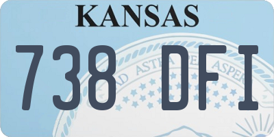 KS license plate 738DFI