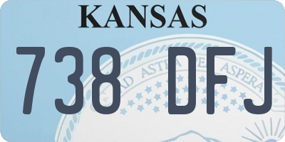 KS license plate 738DFJ