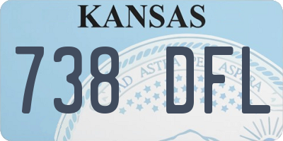 KS license plate 738DFL