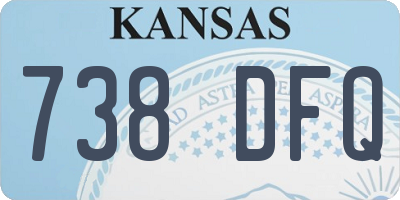 KS license plate 738DFQ
