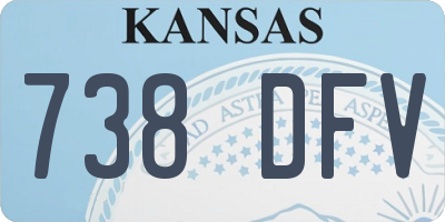 KS license plate 738DFV