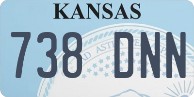 KS license plate 738DNN