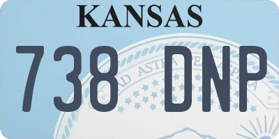 KS license plate 738DNP