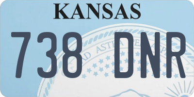 KS license plate 738DNR