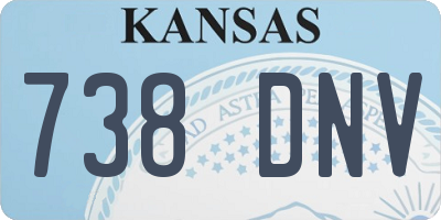 KS license plate 738DNV