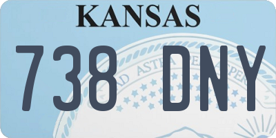 KS license plate 738DNY