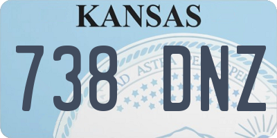 KS license plate 738DNZ