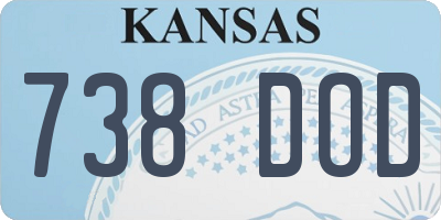 KS license plate 738DOD