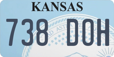 KS license plate 738DOH