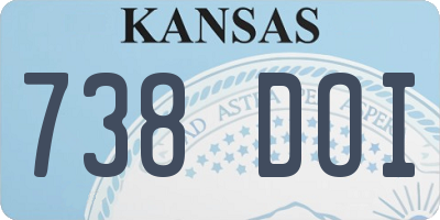 KS license plate 738DOI