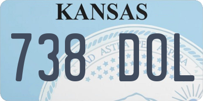 KS license plate 738DOL