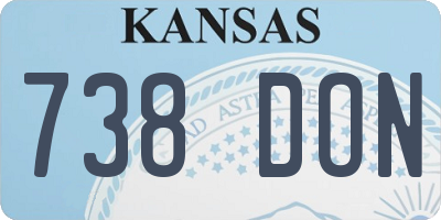 KS license plate 738DON