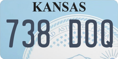 KS license plate 738DOQ