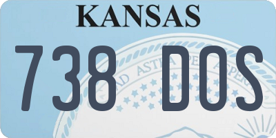 KS license plate 738DOS