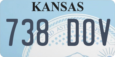 KS license plate 738DOV