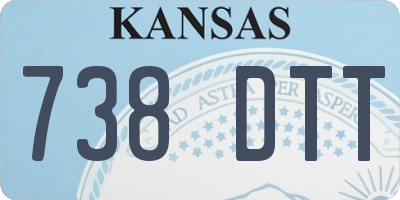 KS license plate 738DTT