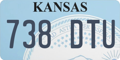 KS license plate 738DTU