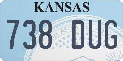KS license plate 738DUG