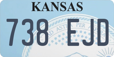 KS license plate 738EJD