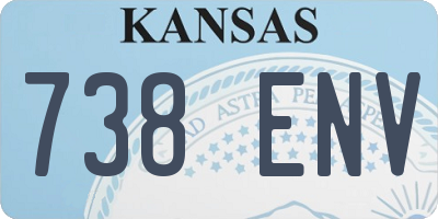 KS license plate 738ENV