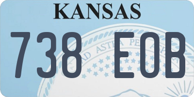 KS license plate 738EOB
