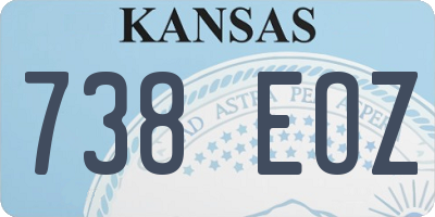 KS license plate 738EOZ