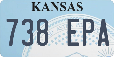 KS license plate 738EPA