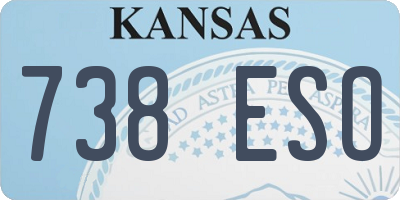 KS license plate 738ESO