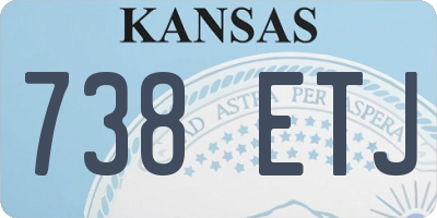 KS license plate 738ETJ