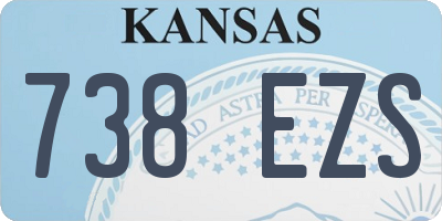 KS license plate 738EZS