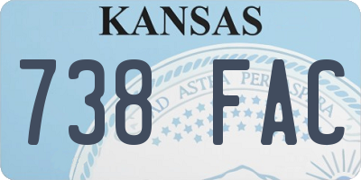 KS license plate 738FAC