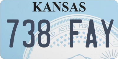 KS license plate 738FAY