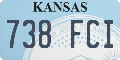 KS license plate 738FCI