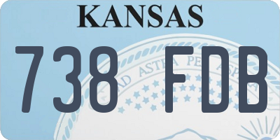 KS license plate 738FDB
