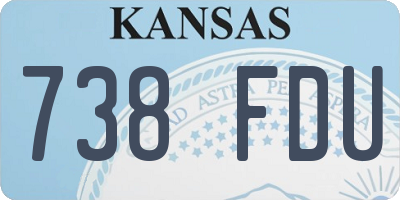 KS license plate 738FDU